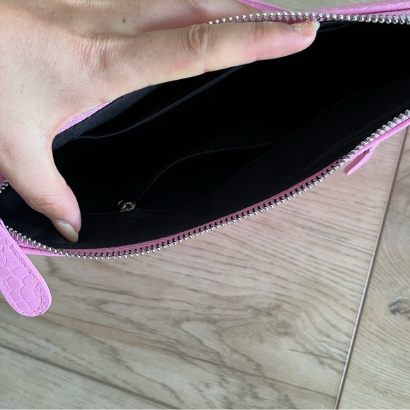 IBIZA VIBE Bag Crocodile Faux Leather Purse Pink - Picture 8 of 12